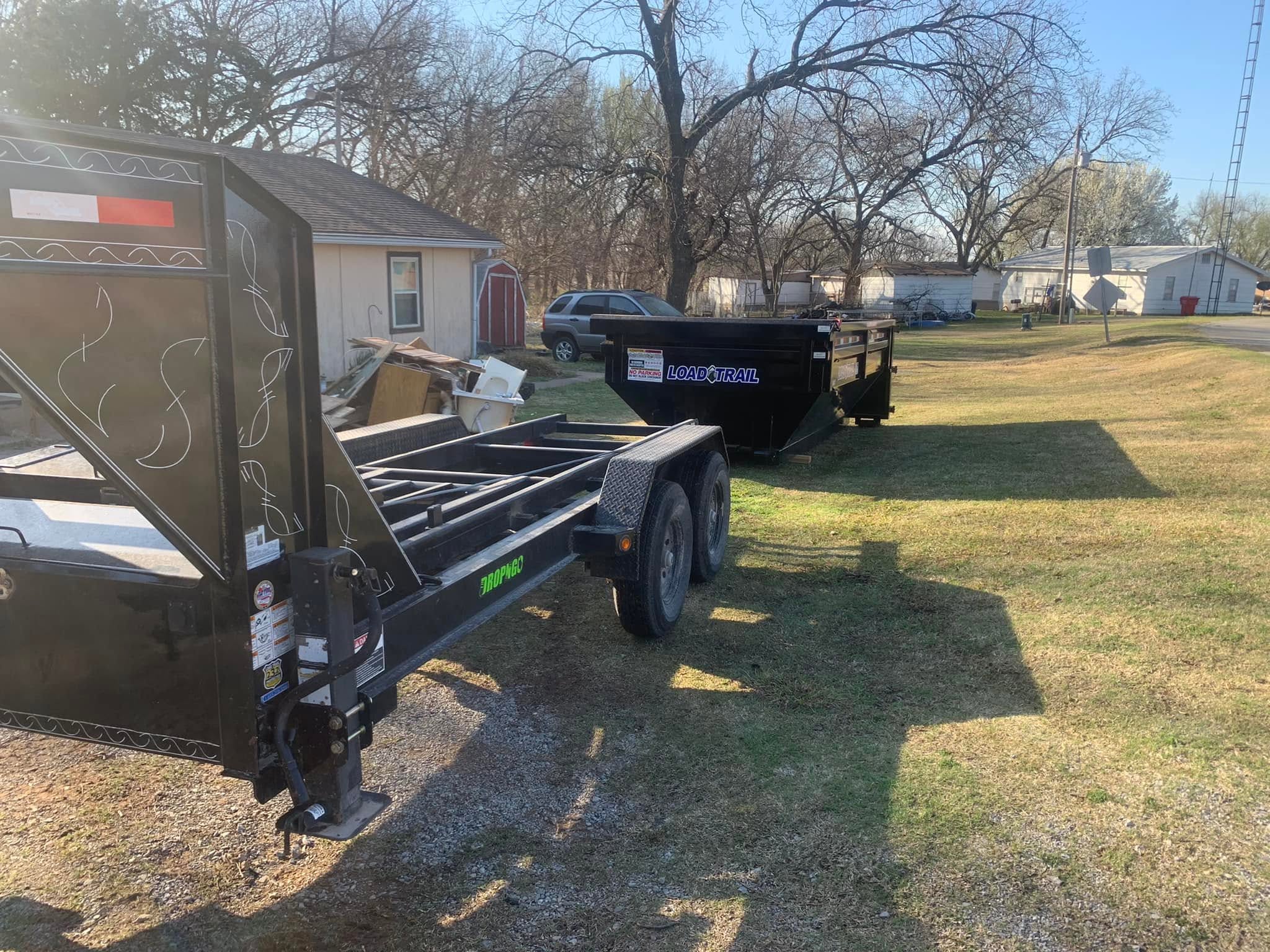 Dumpster trailer drop off
