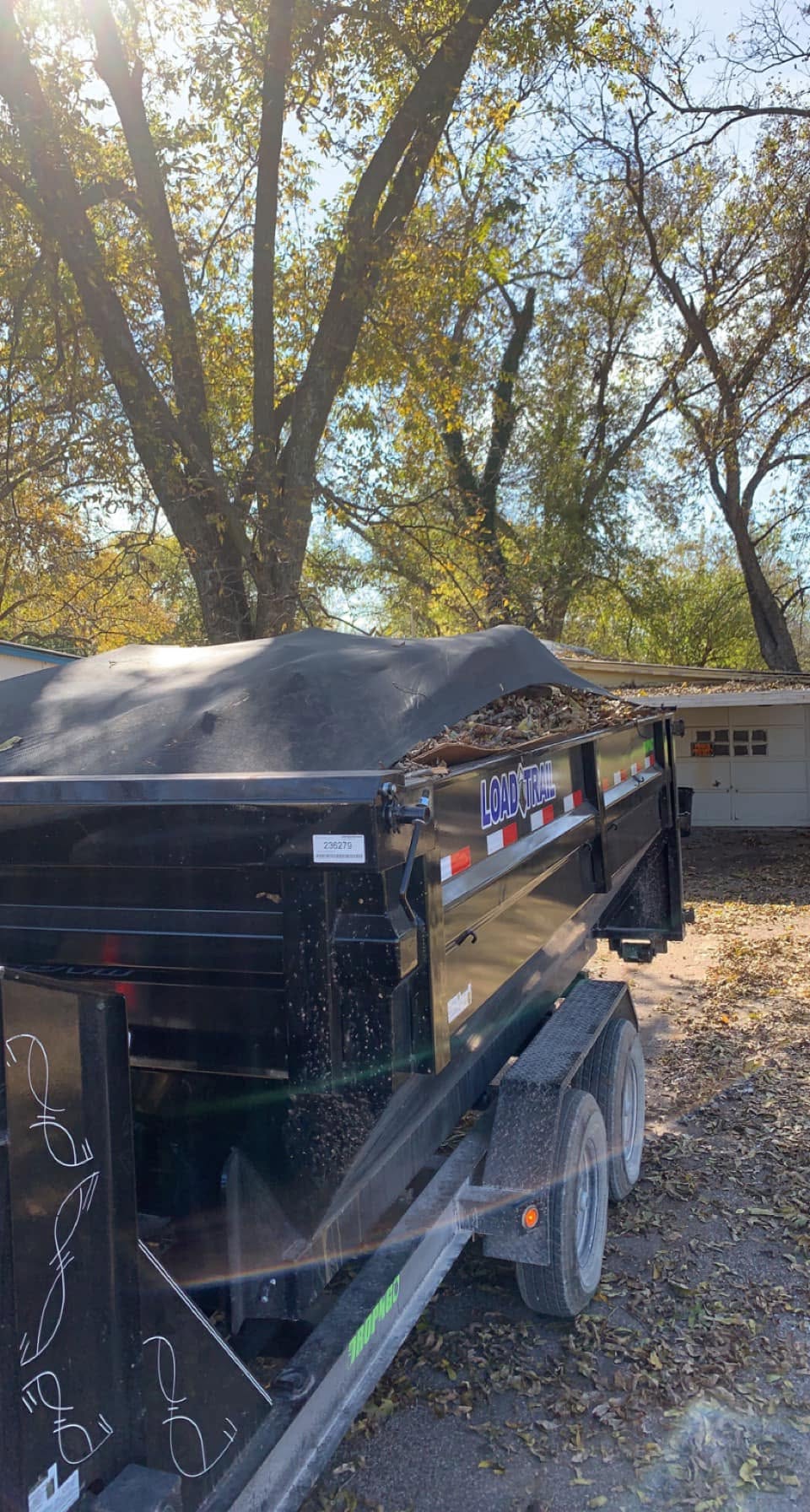 Fully loaded junk removal trailer